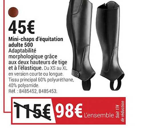 mini-chaps d'équitation adulte 500