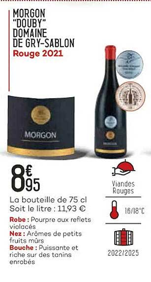 morgon "douby" domaine de gry-sablon rouge 2021