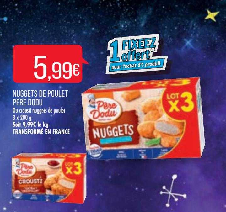 nuggets de poulet père dodu