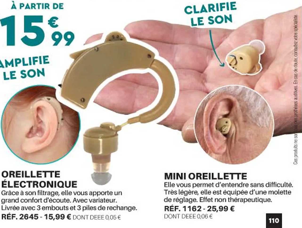 oreillette électronique, mini oreillette