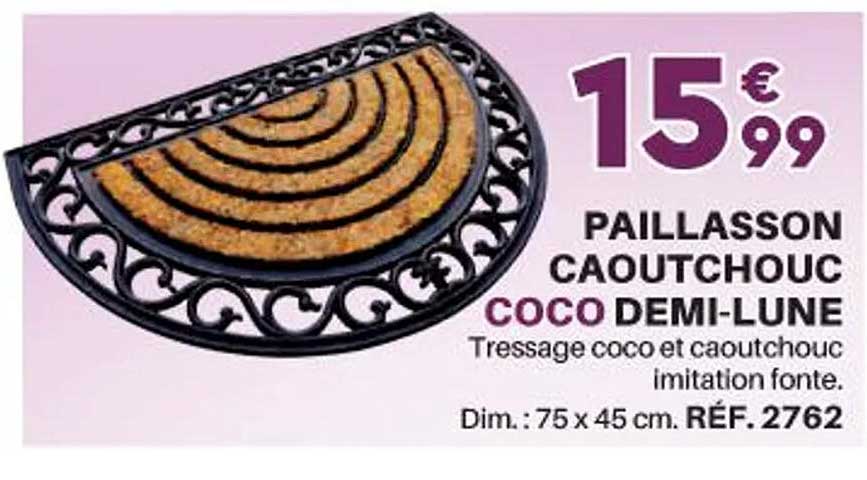 paillasson caoutchouc coco demi-lune