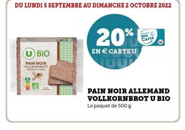 pain noir allemand vollkornbrot u bio