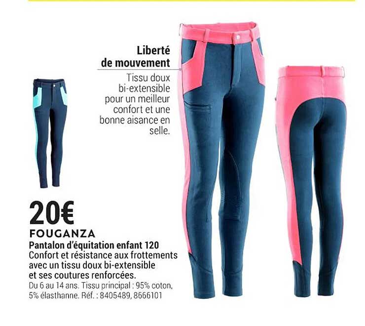 pantalon d'équitation enfant 120 fouganza