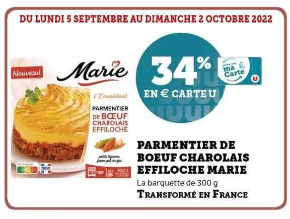 Parmentier De Boeuf Charolais Effiloché Marie