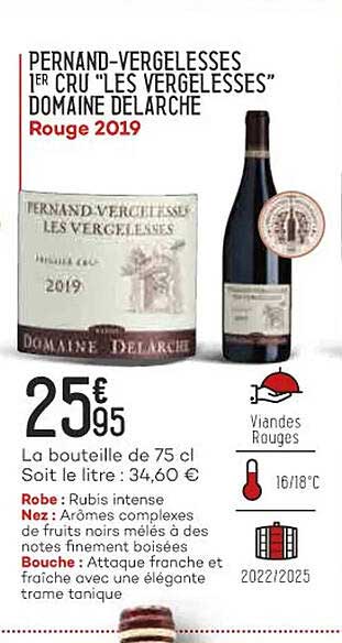 pernand-vergelesses 1er cru "les vergelesses" domaine delarche rouge 2019