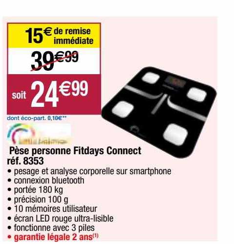 pèse personne fitdays connect