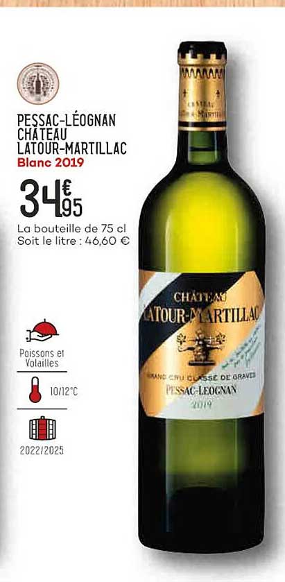 pessac-léognan château latour-martillac blanc 2019