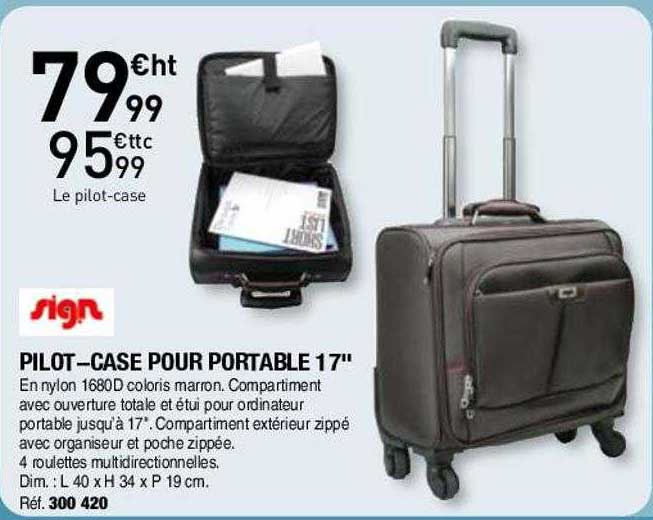 pilot-case pour portable 17" sign