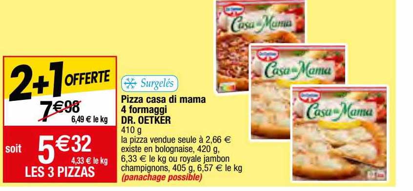 pizza casa di mama 4 formaggi dr. oetker