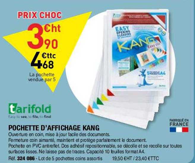 pochette d'affichage kang tarifold