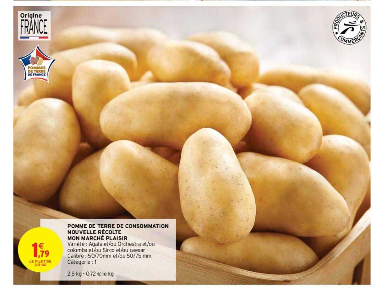 pomme de terre de consommation nouvelle récolte mon marché plaisir