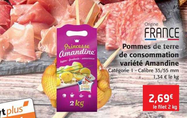 pommes de terre de consommation variété amandine