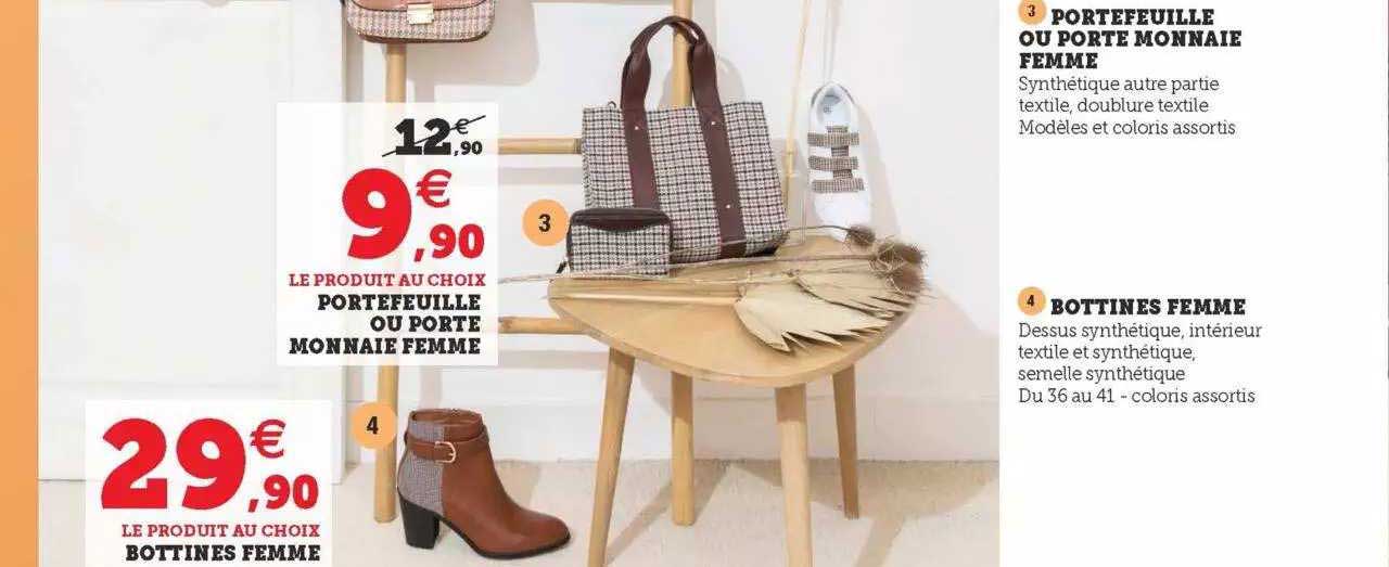 portefeuille ou porte monnaie femme, bottines femme