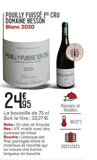 pouilly fuissé 1er cru domaine besson blanc 2020