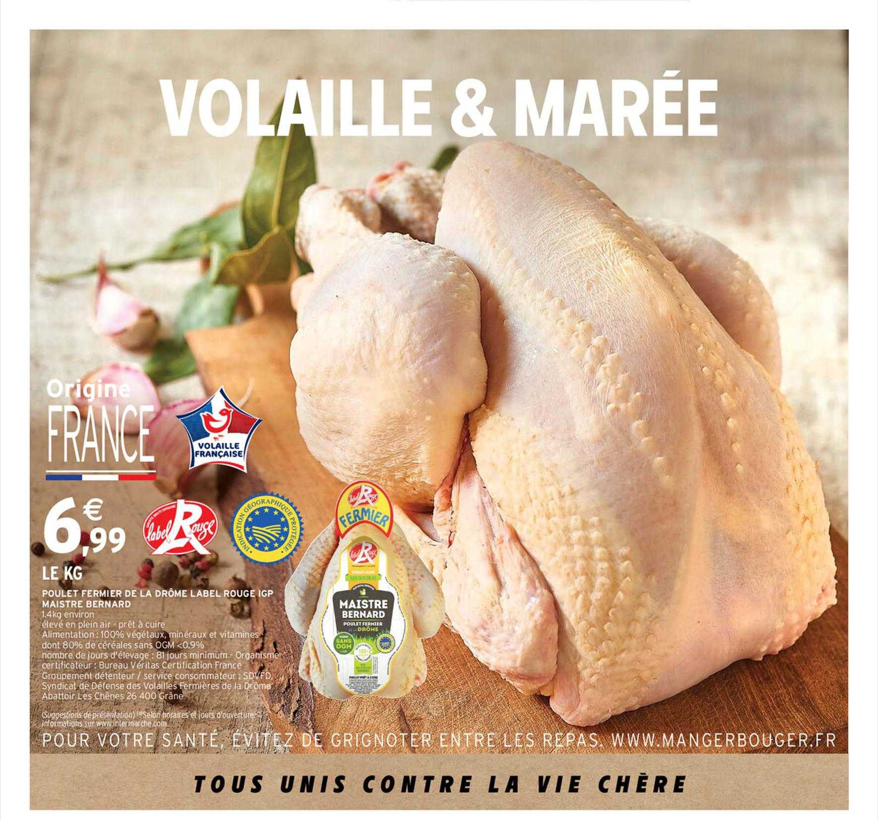 poulet fermier de la drôme label rouge maistre bernard