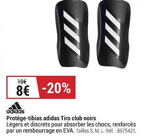 protège-tibias adidas tiro club noirs