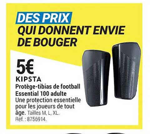 protège-tibias de football essential 100 adulte kipsta