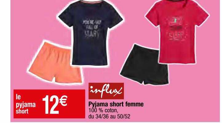 Pyjama Short Femme Influx