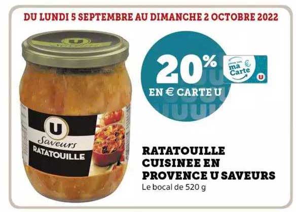 Ratatouille Cuisinée En Provence U Saveurs