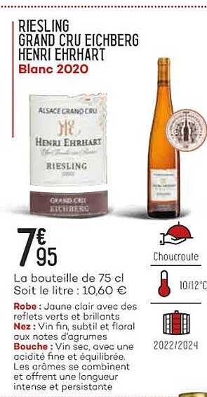 riesling grand cru eichberg henri ehrhart blanc 2020