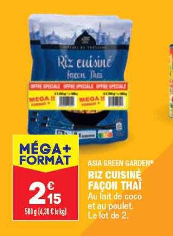riz cuisiné façon thaï asia green garden