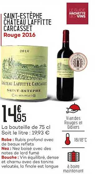 saint-estèphe château laffitte carcasset rouge 2016