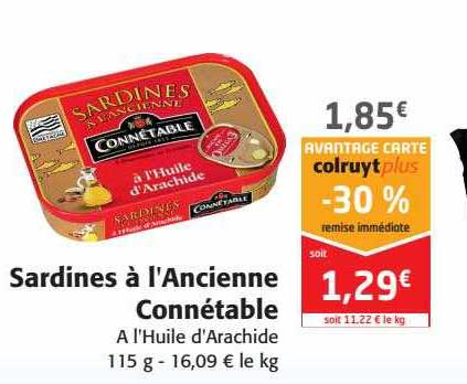 Sardines à L'ancienne Connétable