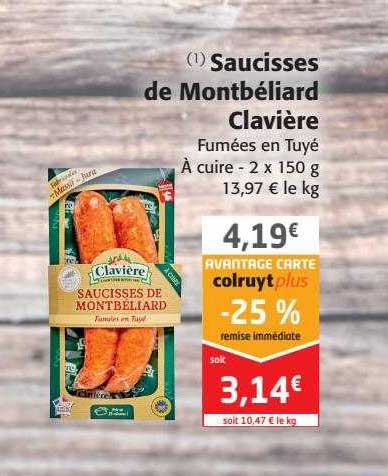 Saucisses De Montbéliard Clavière