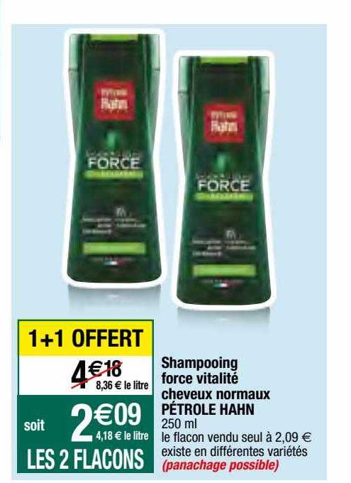 shampooing force vitalité cheveux normaux pétrole hahn