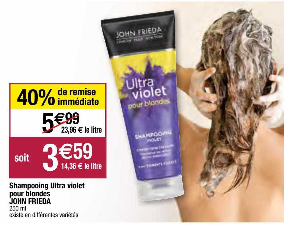 shampooing ultra violet pour blondes john frieda