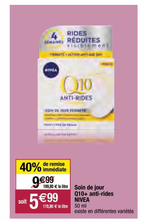 soin de jour q10+ anti-rides nivea