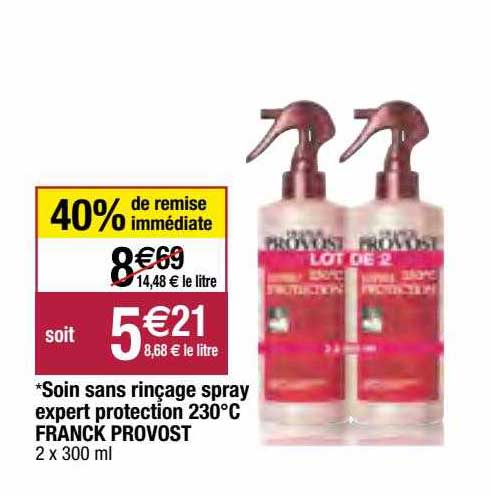 Soin Sans Rinçage Spray Expert Protection 230°c Franck Provost