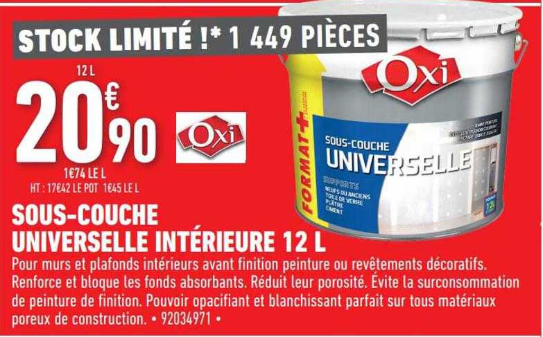 sous-couche universelle intérieure 12 l oxi