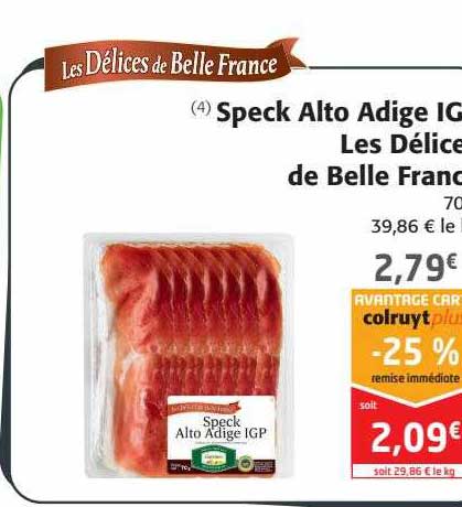 speck alto adige igp les délices de belle france