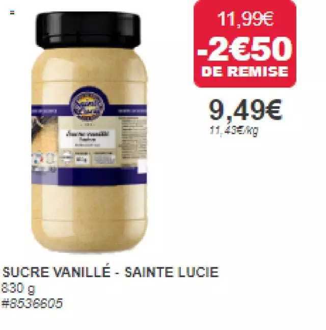 sucre vanillé - sainte lucie