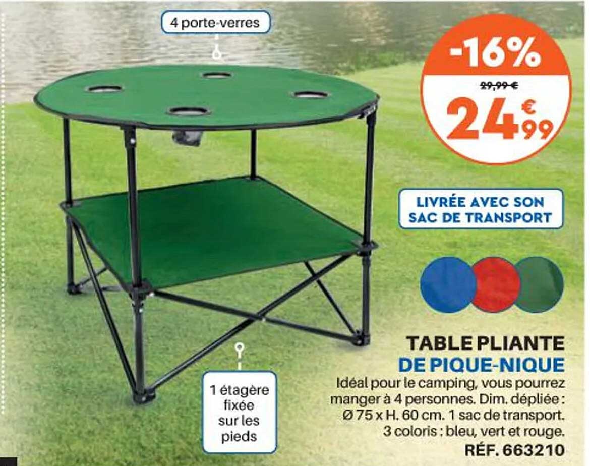 table pliante de pique-nique