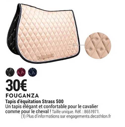 tapis d'équitation strass 500 fouganza