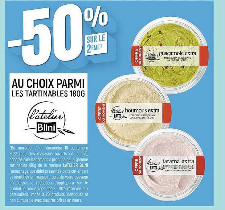 tartinables 180 g l'atelier blini