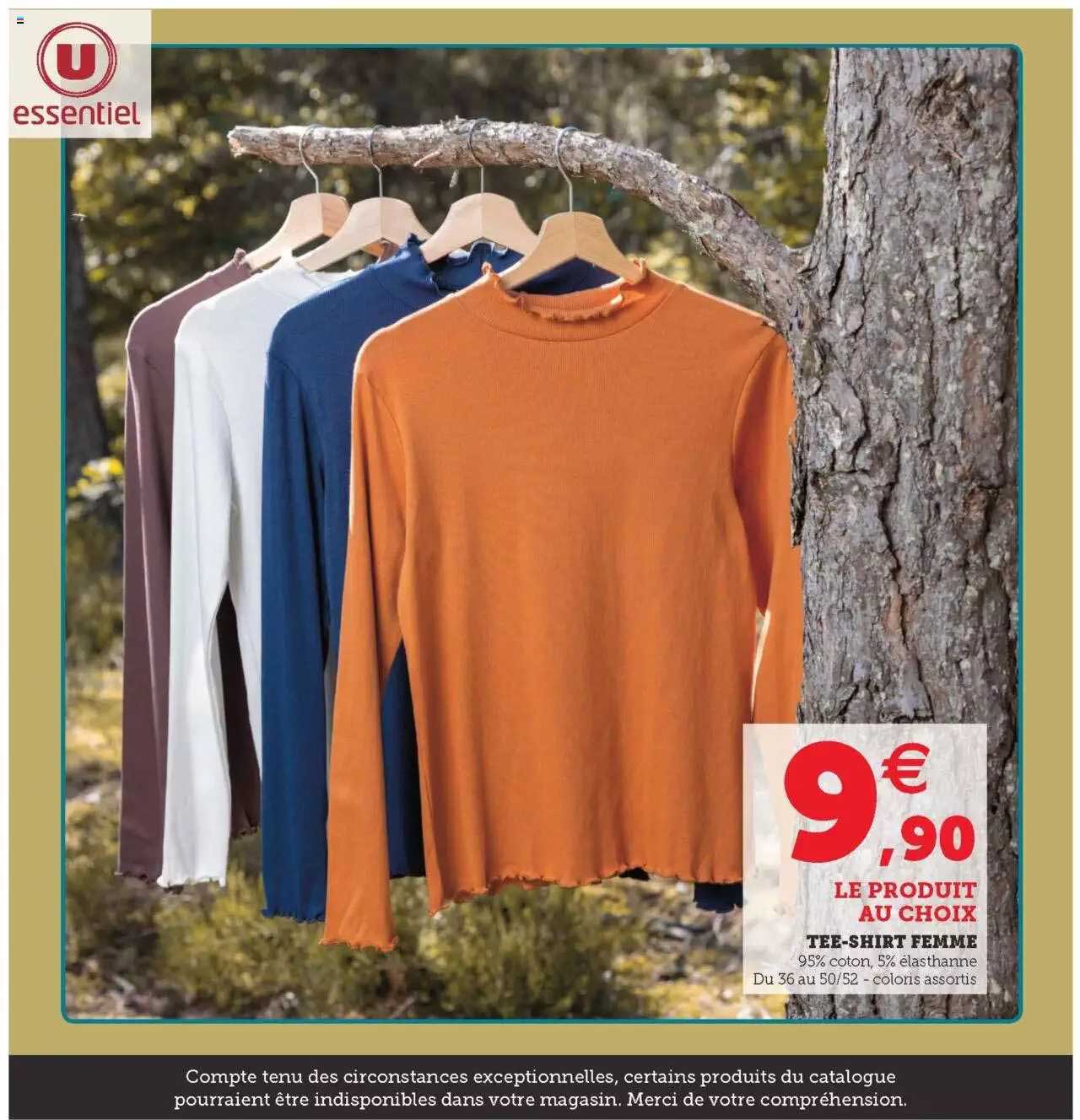 tee-shirt femme u essentiel