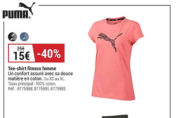 tee-shirt fitness femme puma