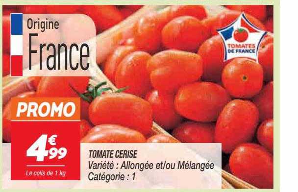 tomate cerise allongée et-ou mélangée