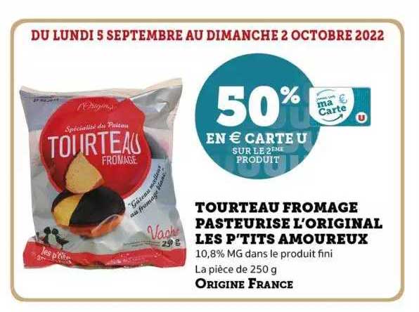 tourteau fromage pasteurisé l'original les p'tits amoureux