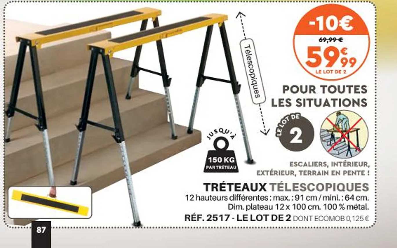 tréteaux télescopiques