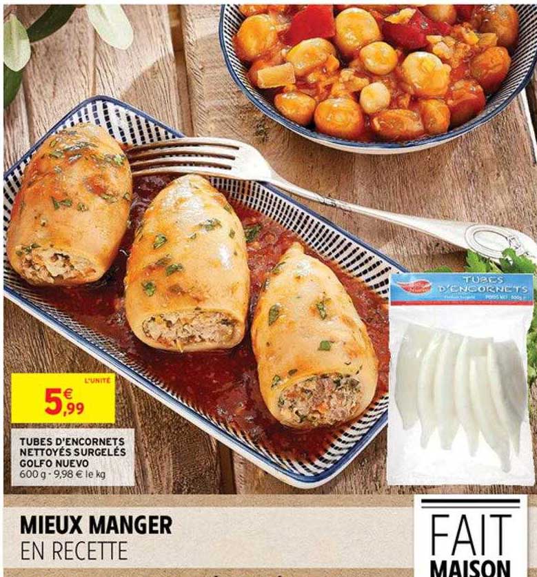 tubes d'encornets nettoyés surgelés golfo nuevo