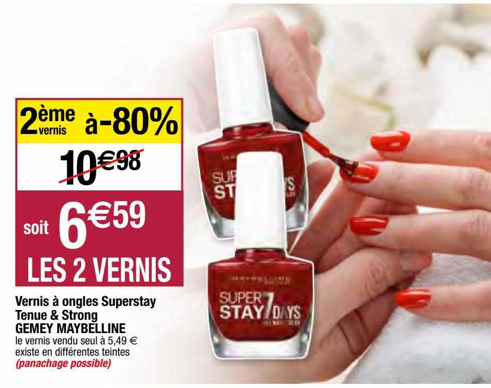 vernis à ongles superstay tenue & strong gemey maybelline