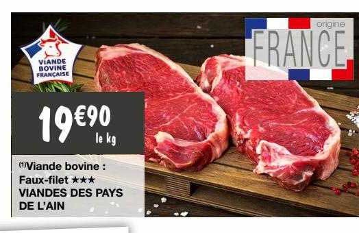 viande bovine : faux-filet *** viandes des pays de l'ain