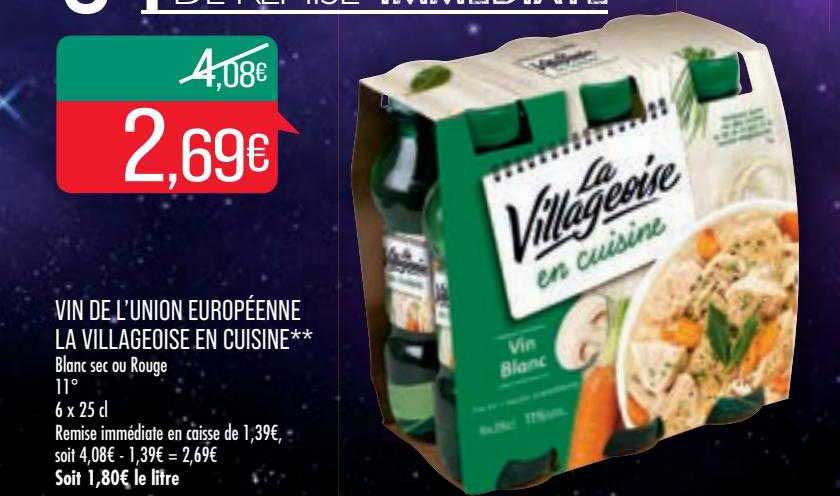 vin de l'union européenne la villageoise en cuisine
