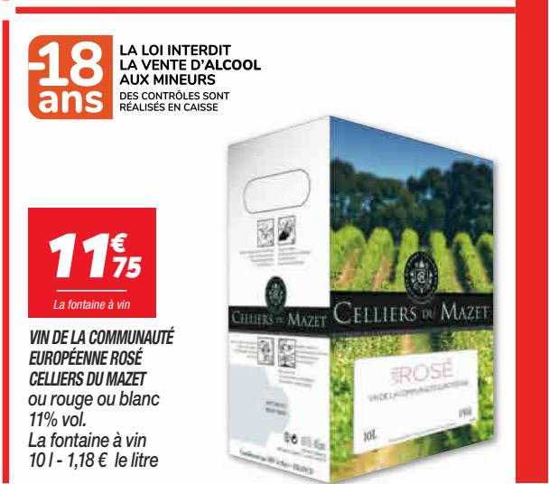 vin de la communauté européenne rosé celliers du mazet