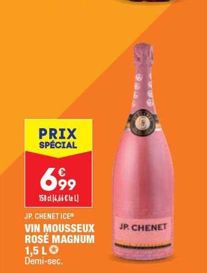 vin mousseux rosé magnum jp. chenet ice