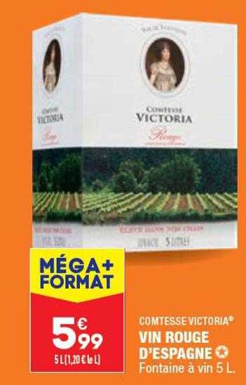vin rouge d'espagne comtesse victoria